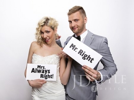 Tabliczki Mr. Right/Mrs. Always Right!, 1op.